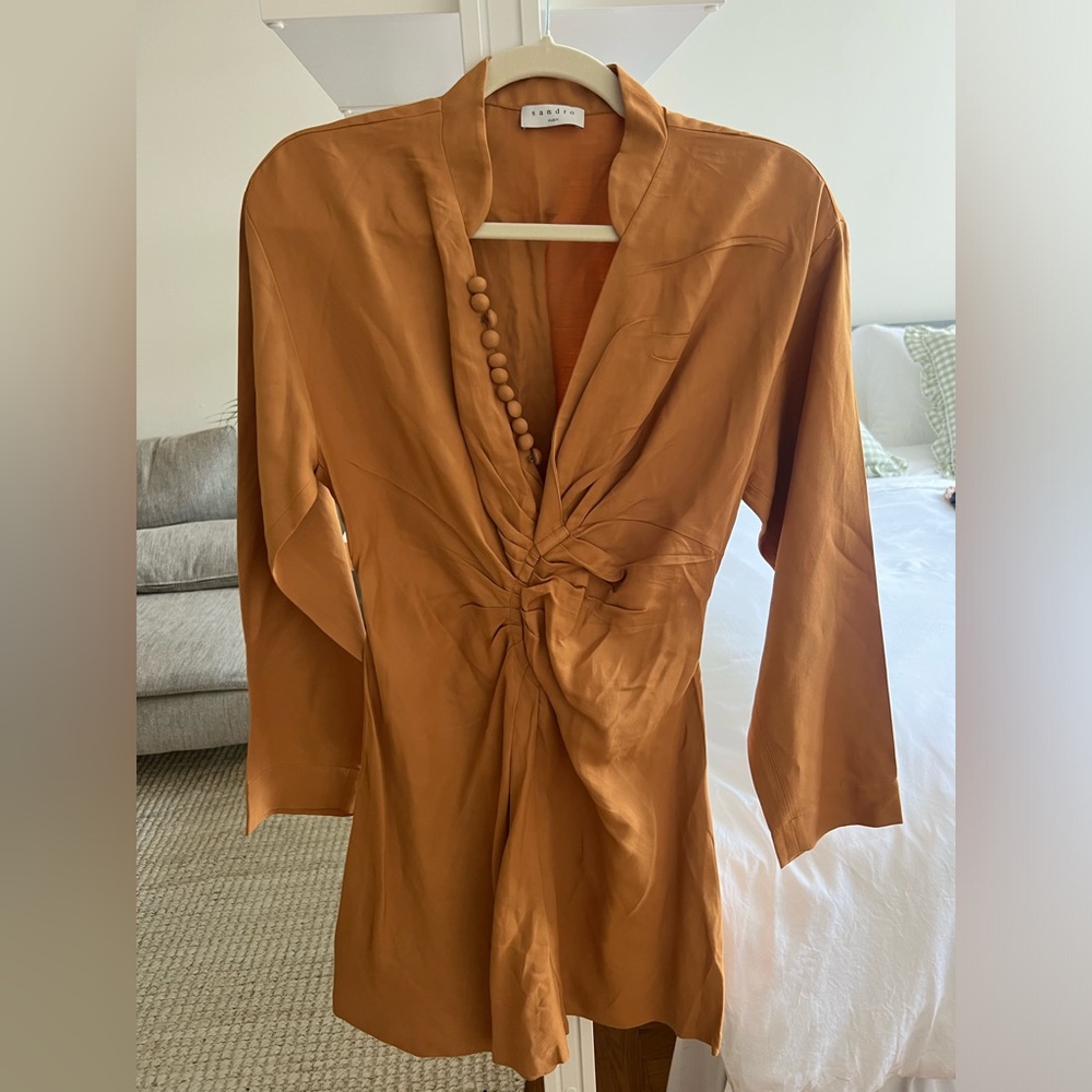 Sandro Mustard Dress